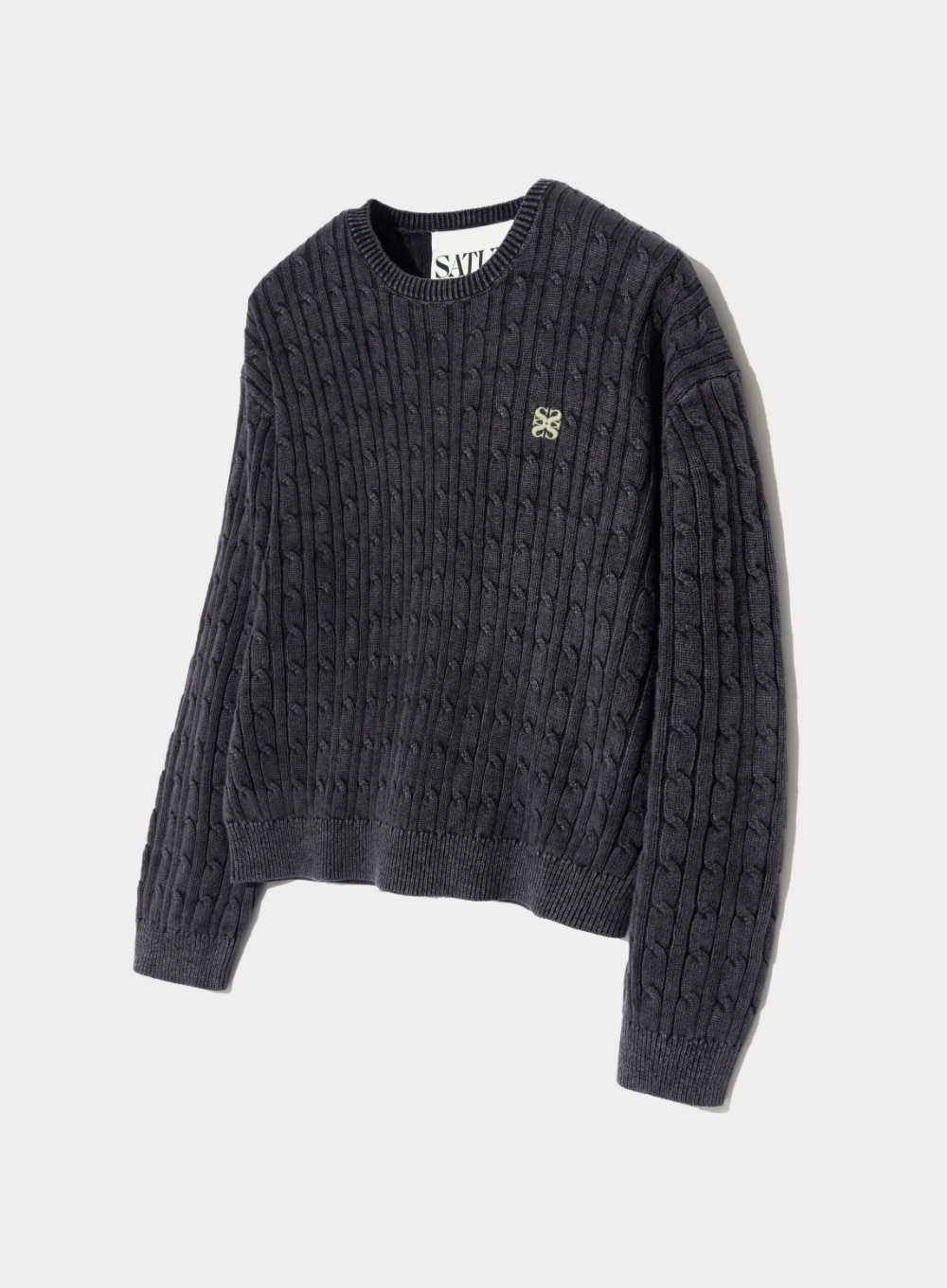 Classic Dyed Cable Knit - Night Black