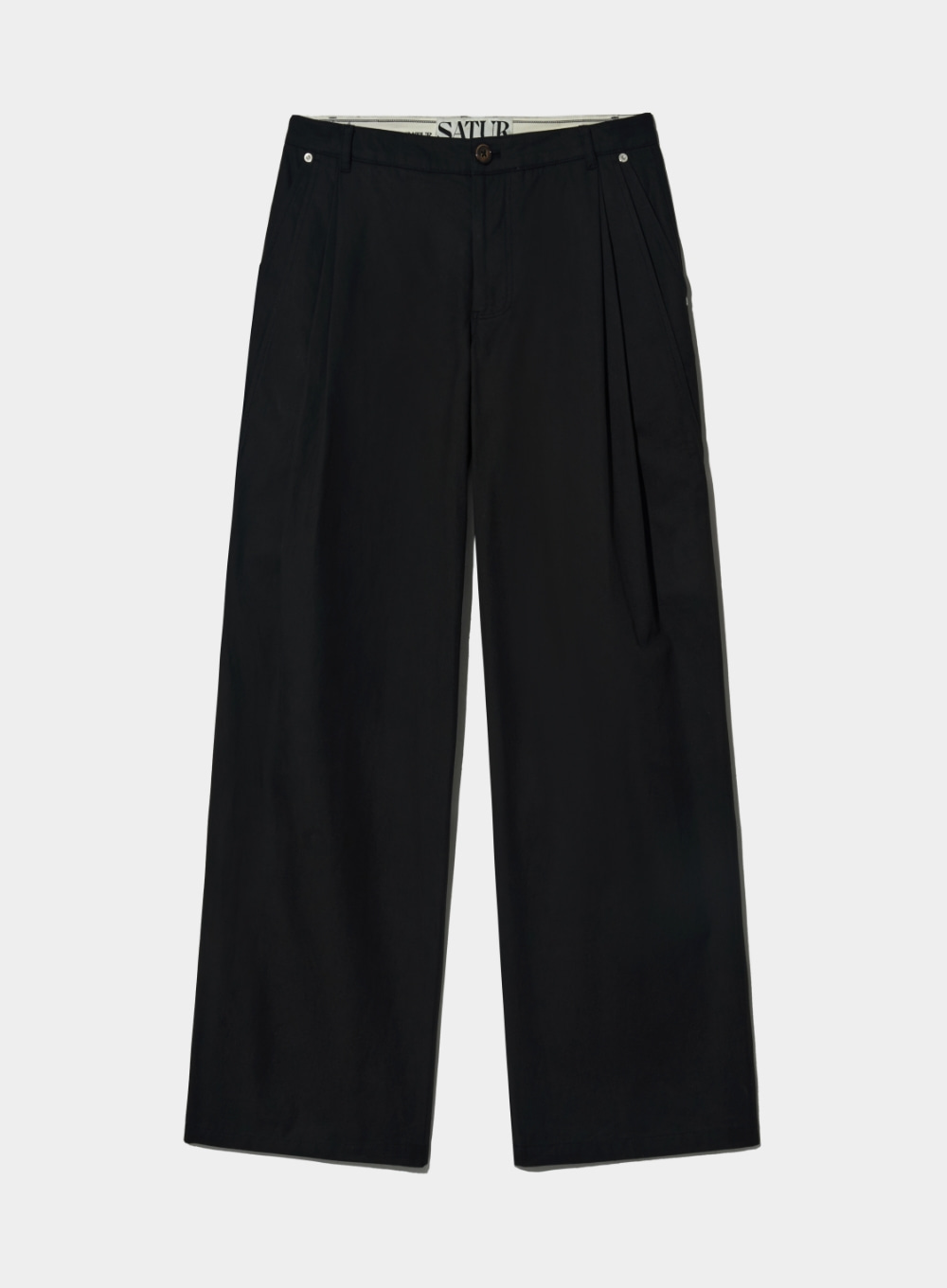 Vinales 2-Tuck Wide Chino Pants - Classic Black