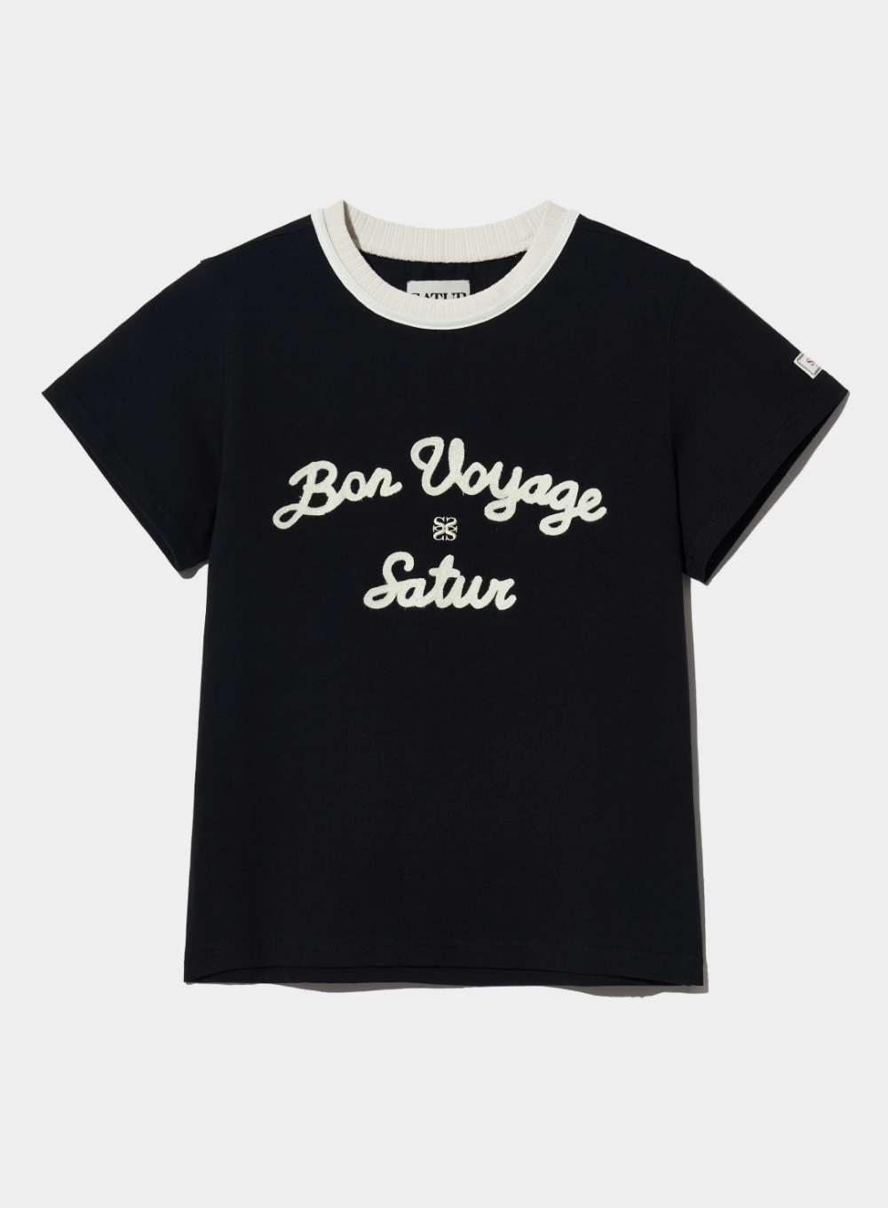[5월 7일 예약배송] (W) Satur Logo Voyage T-Shirts - Classic Black