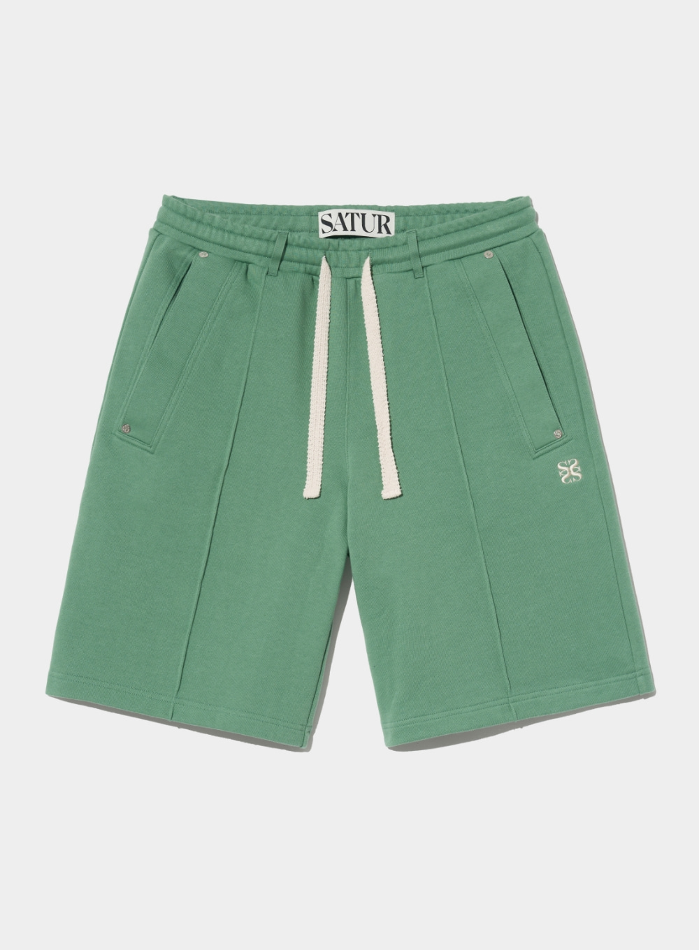 Teo Cotton Bermuda Pants - Sage Green