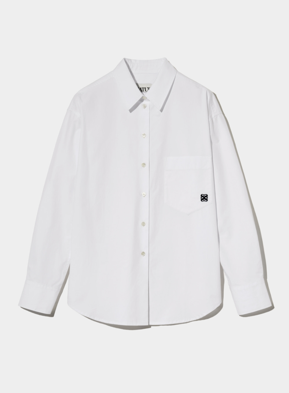 (W) Basic Pocket Shirt - Clean White