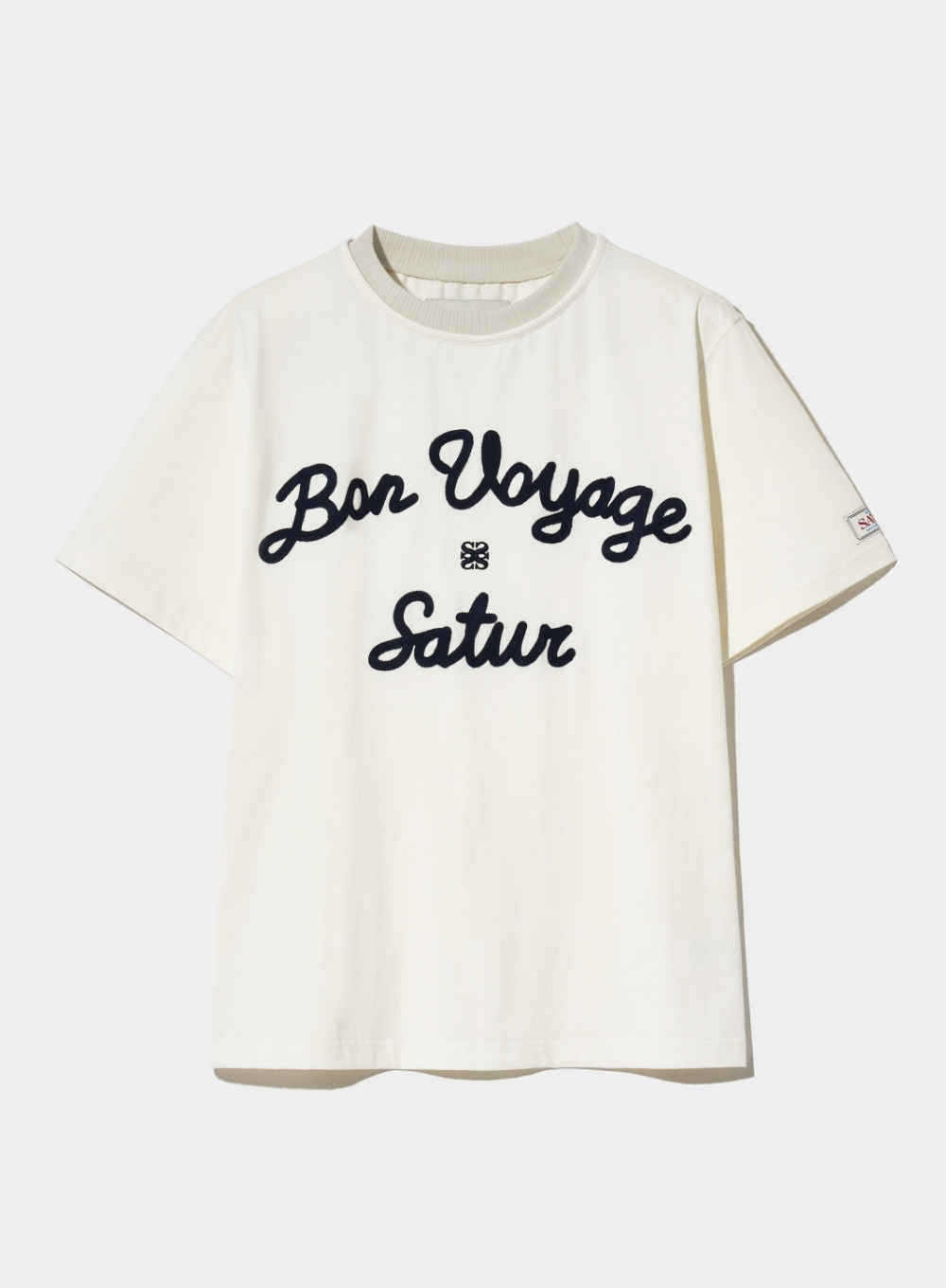 [BEST] Satur Logo Voyage T-Shirts - Resort Ivory