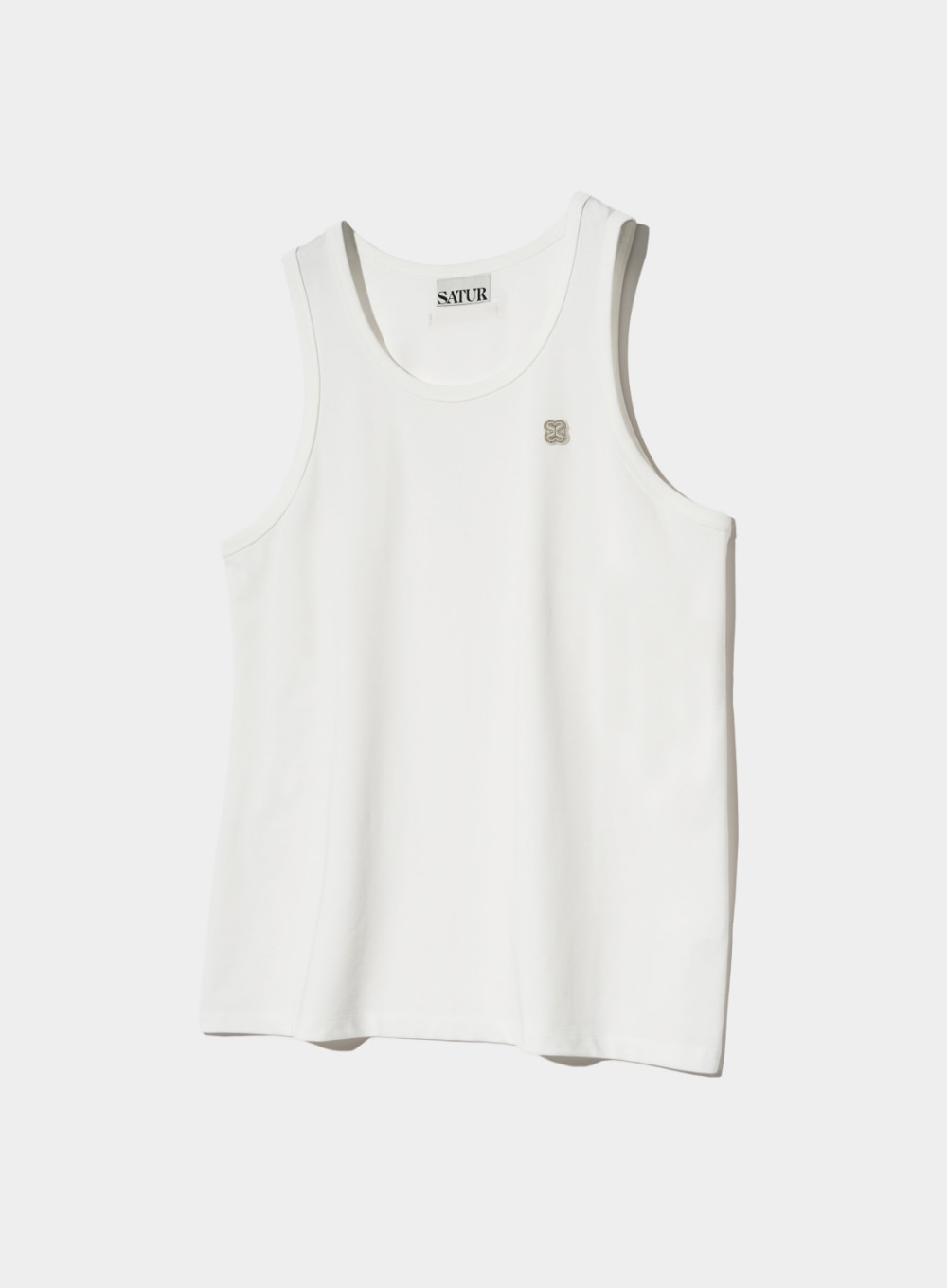 All Day U-Neck Layered Sleeveless Top - Clean White