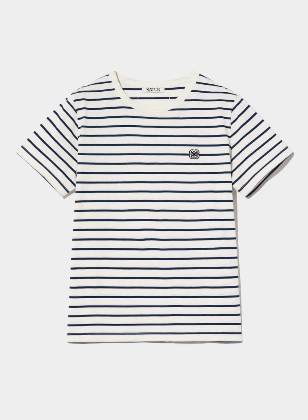 (W) All Day Cotton Stripe T-Shirt - Resort Cream