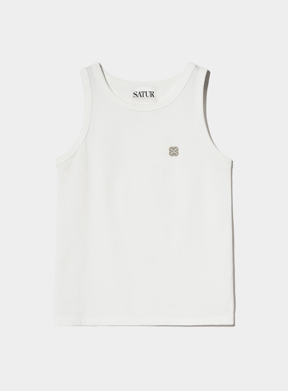 (W) All Day U-Neck Layered Sleeveless Top - Clean White