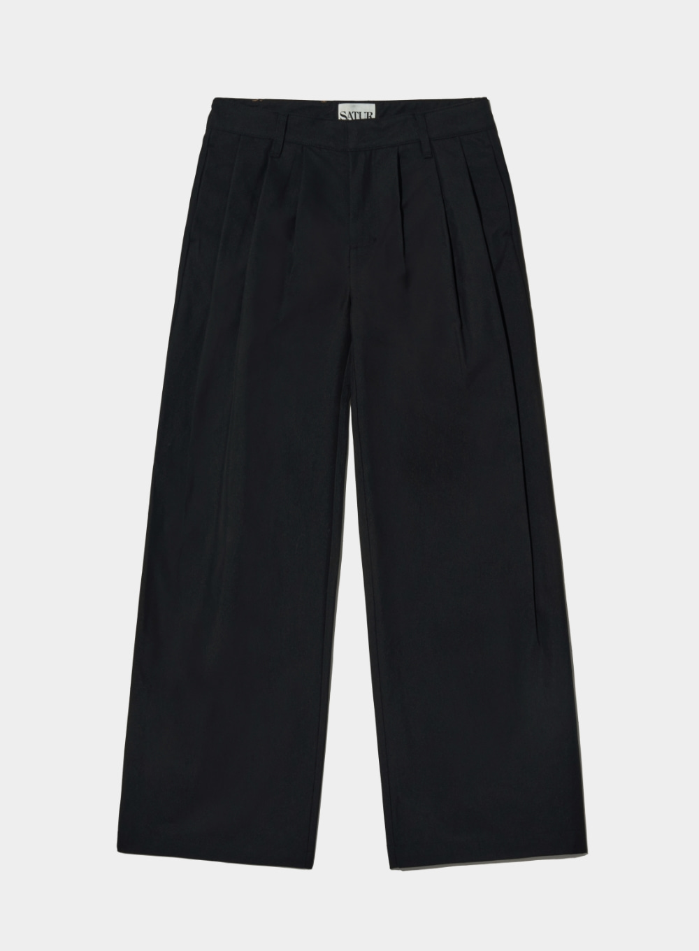 (W) Bliss 3-Tuck Wide Chino Pants - Classic Black