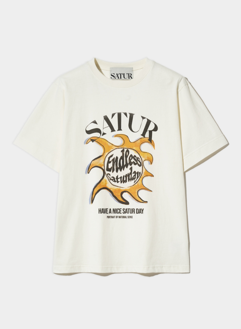 [5월 13일 예약배송] Sun Retro Graphic T-Shirts - Retro Ivory