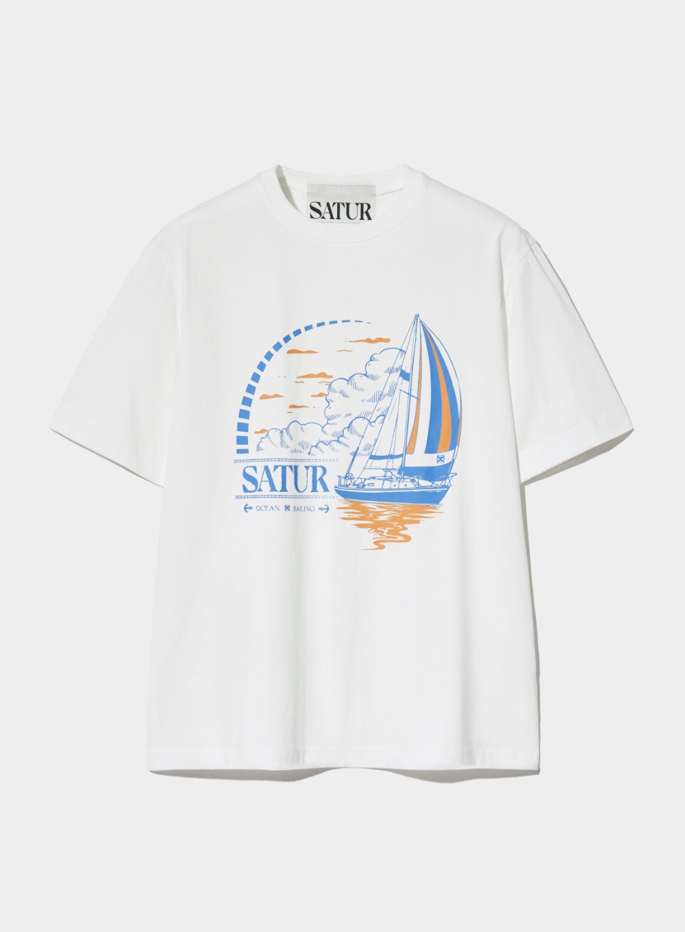 Sailing Graphic T-Shirt - Clean White