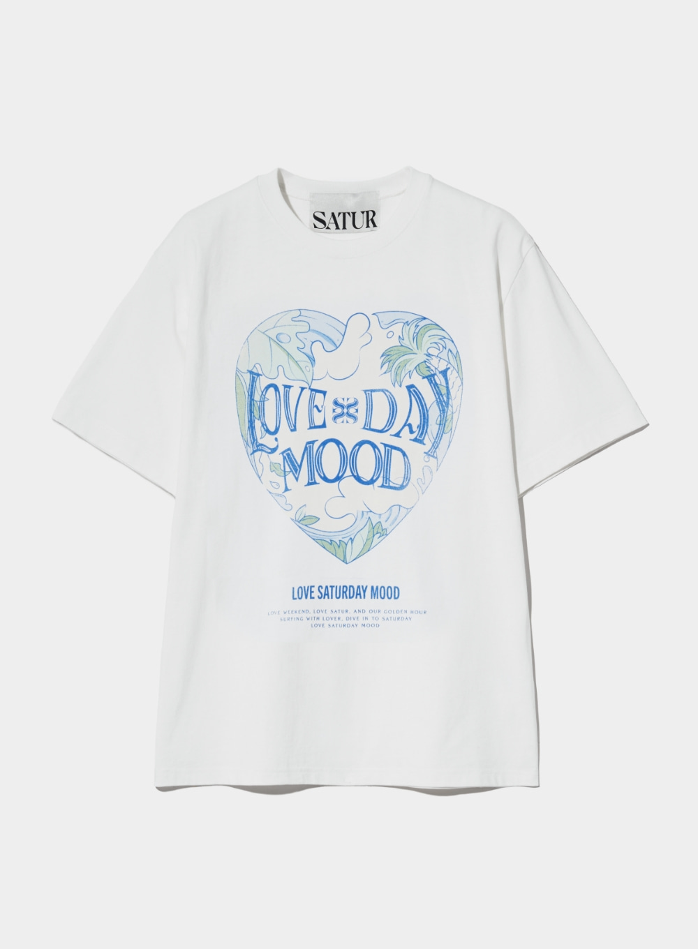 Love Day Mood Ocean Graphic T-Shirt - Clean White