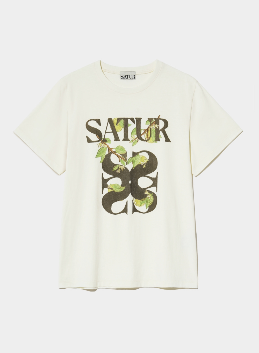 [6월 7일 예약배송] (W) Apero Leaf Graphic T-Shirt - Resort Ivory