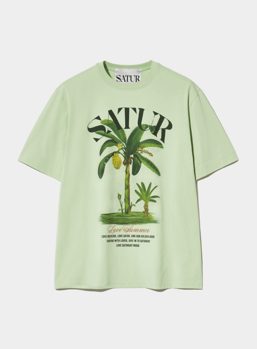 [5월 7일 예약배송] Banana Tree Graphic T-Shirt - Celadon Mint