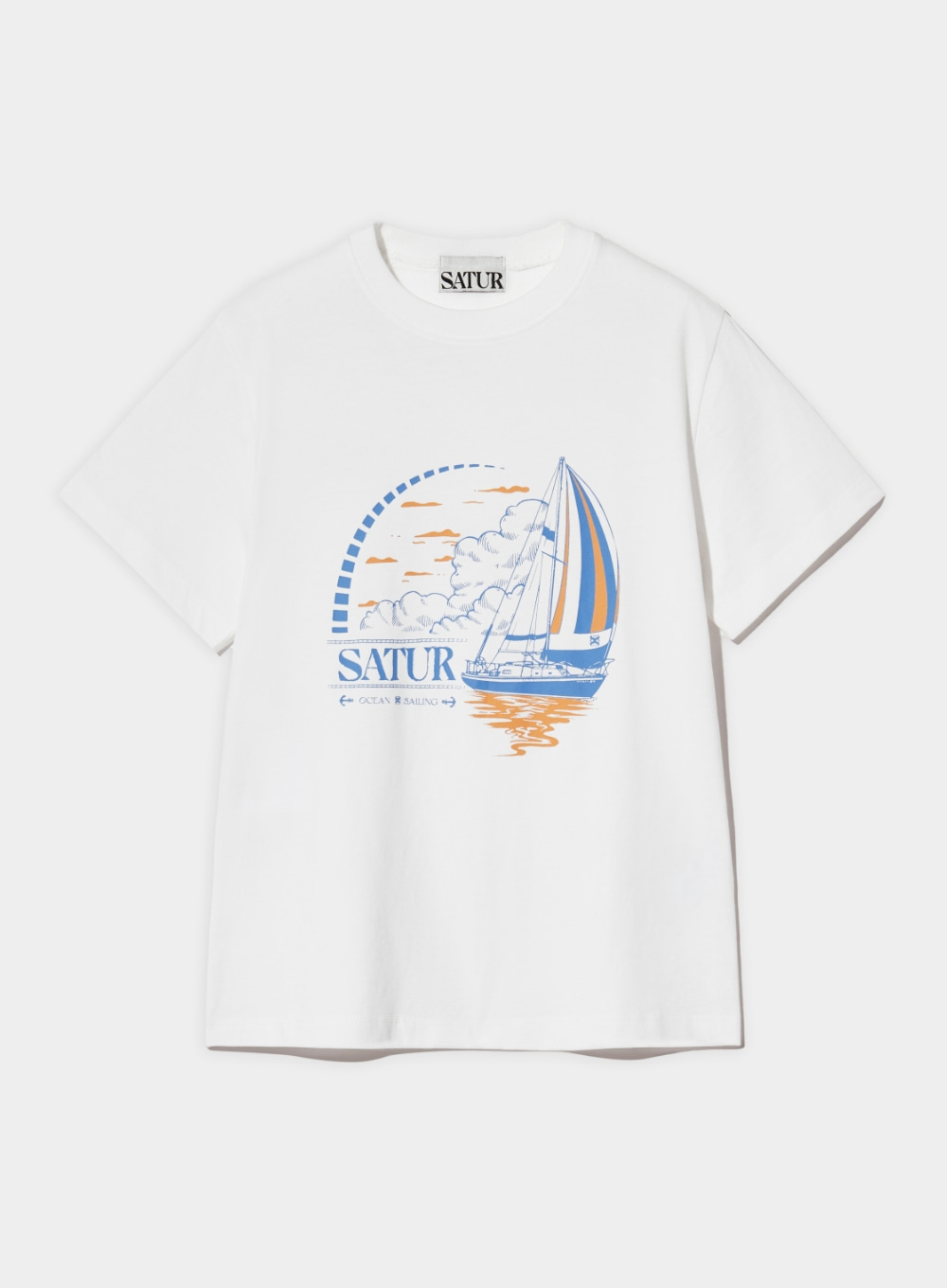 [5월 14일 예약배송] (W) Sailing Graphic T-Shirt - Clean White