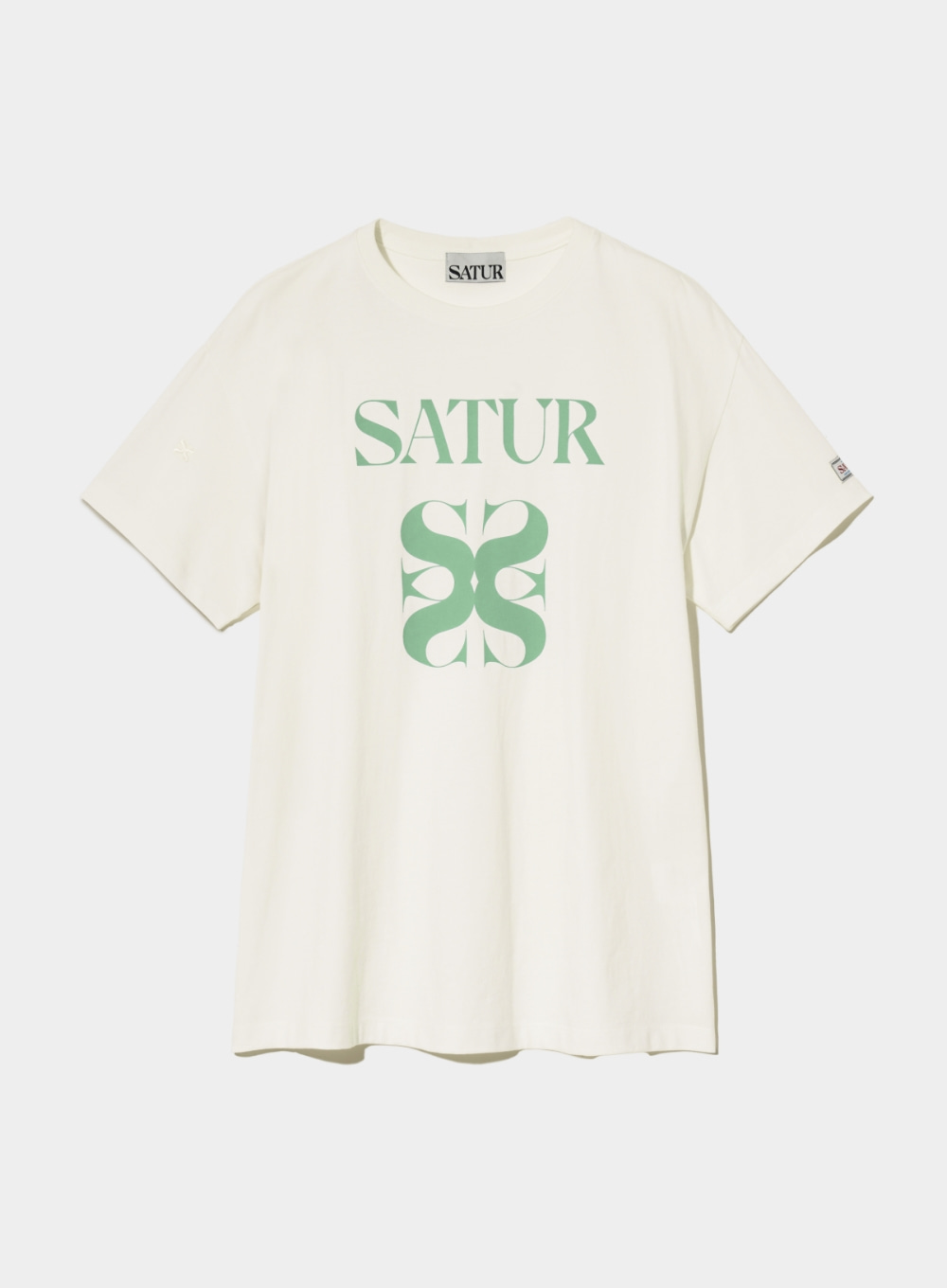 (W) Satur All Day T-Shirt - Cream Mint