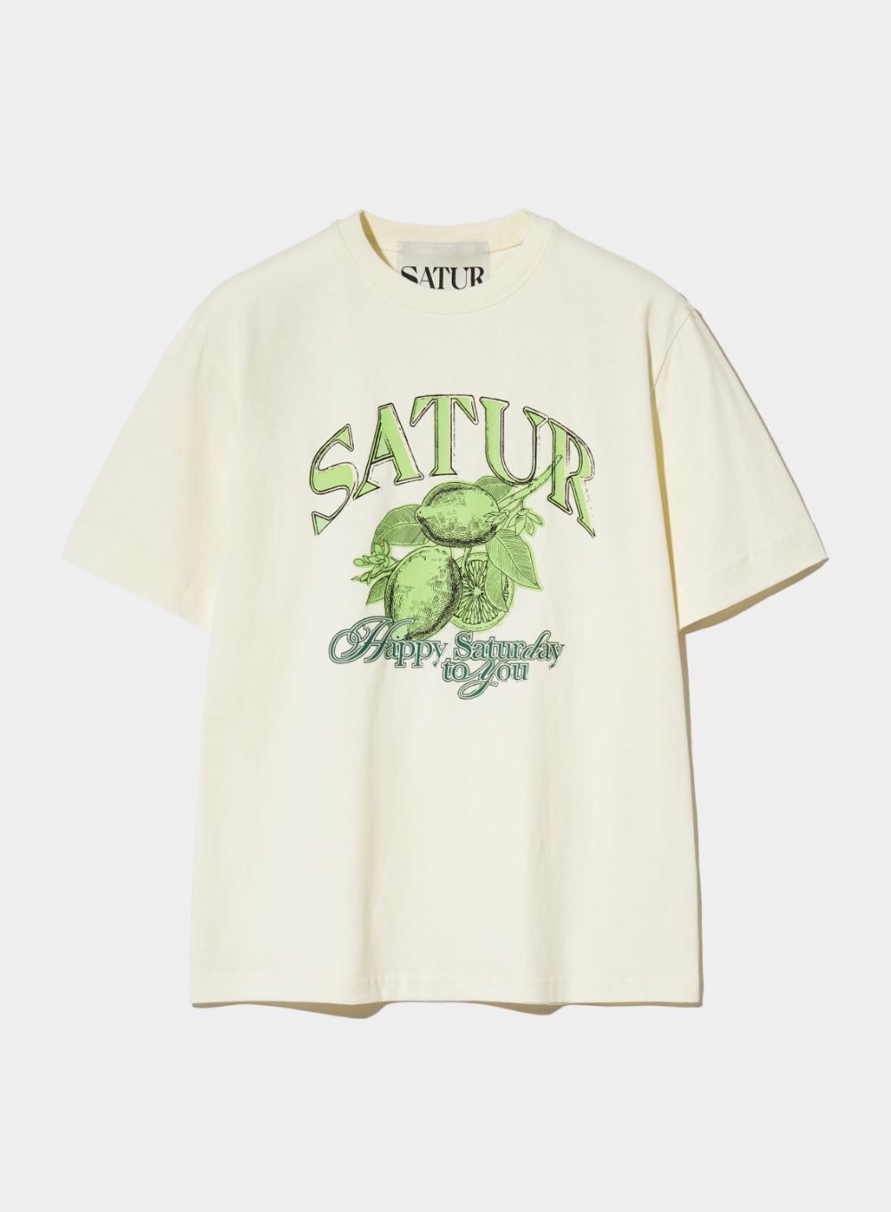 [7월 5일 예약배송] Citron Summer Graphic T-Shirt - Saturday Ivory