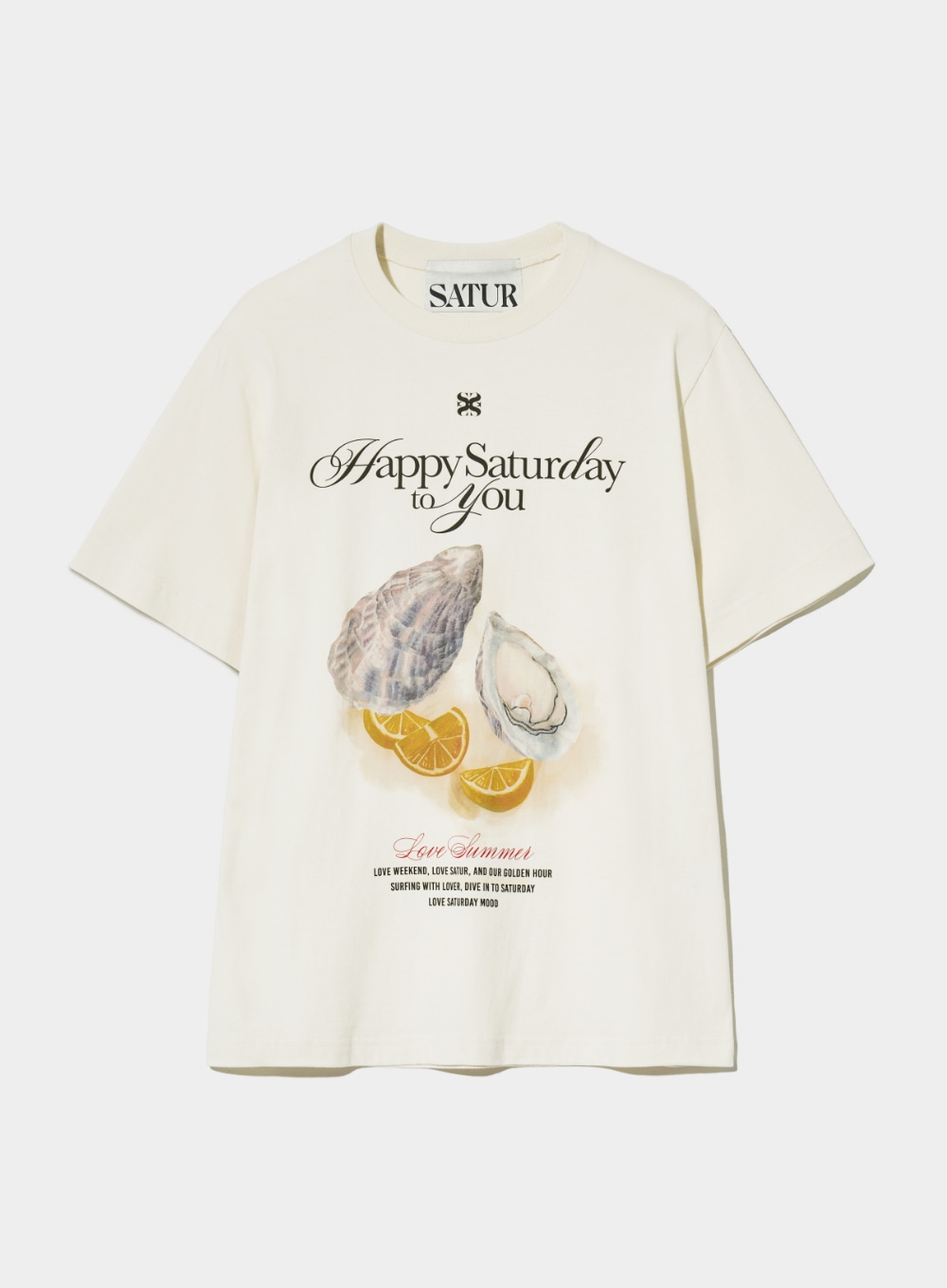 Oyster Graphic T-Shirt - Retro Ivory
