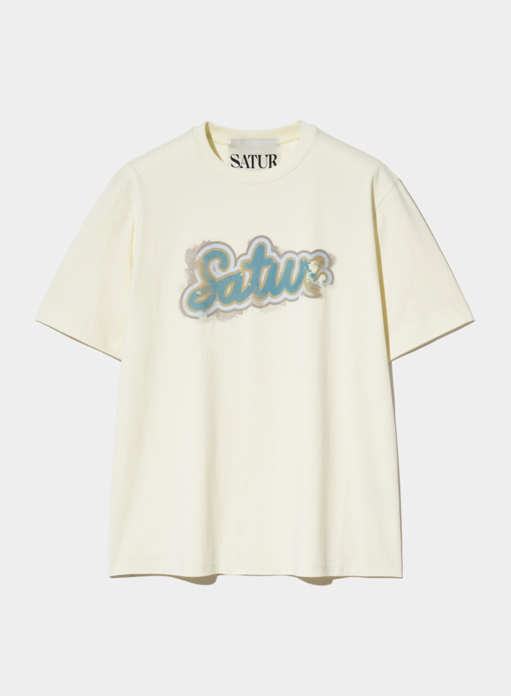 Smudged logo Artwork T-Shirt - Retro Ivory