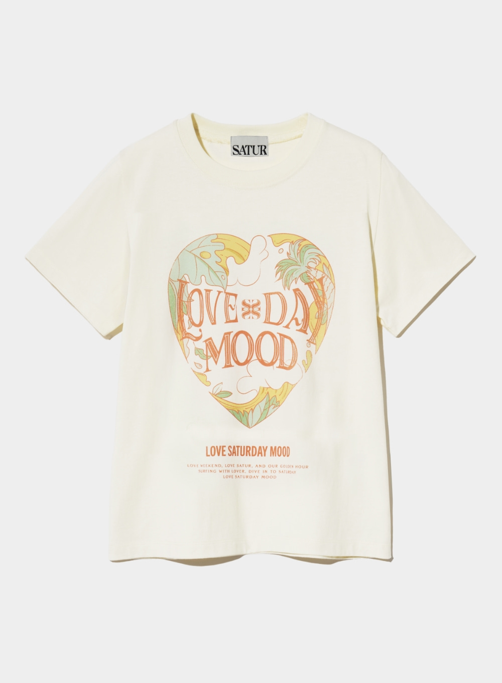 (W) Love Day Mood Ocean Graphic T-Shirt - Tropical Cream