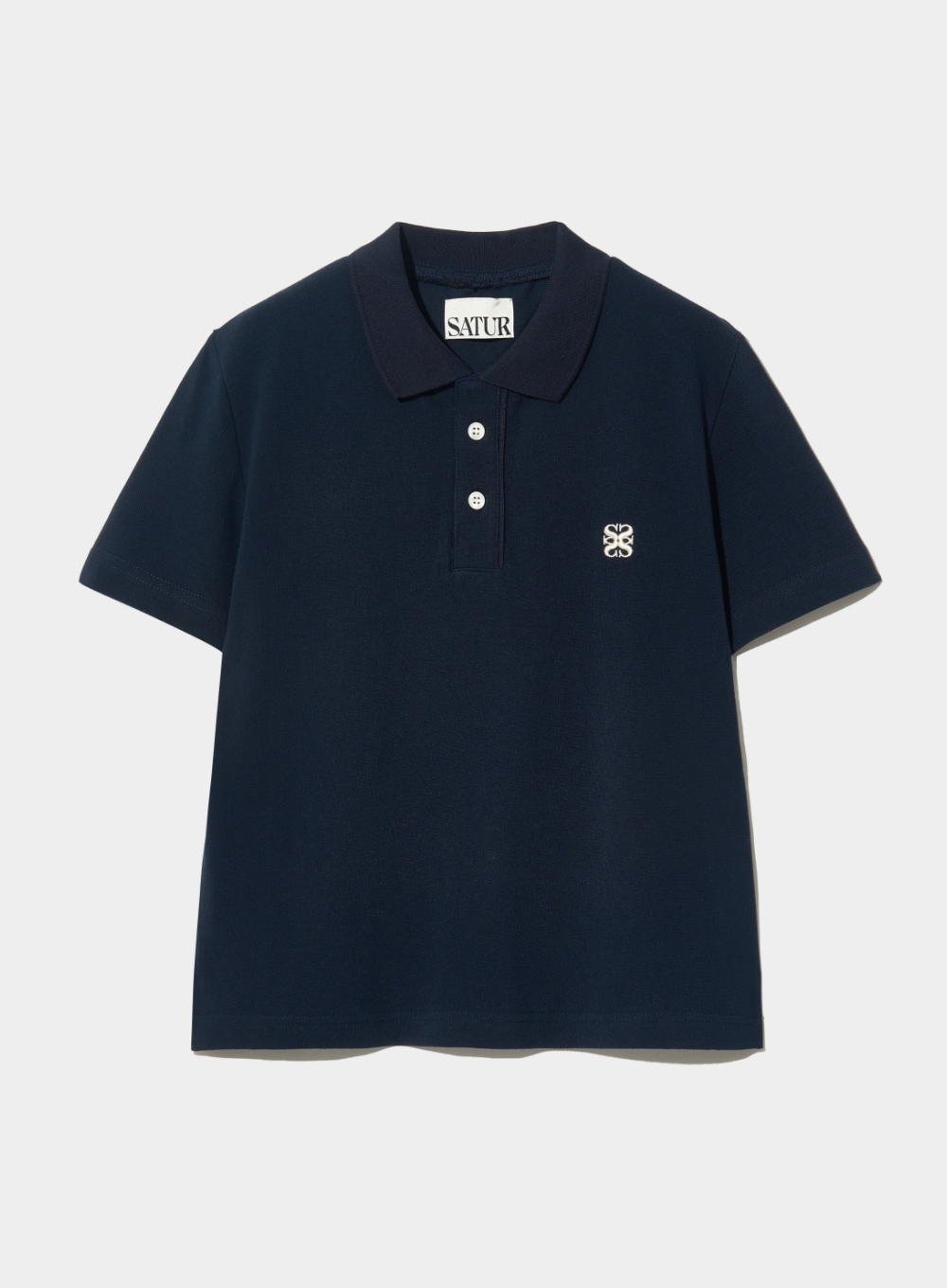 [7월 26일 예약배송] (W) Basic Pique Polo T-Shirt - Classic Navy