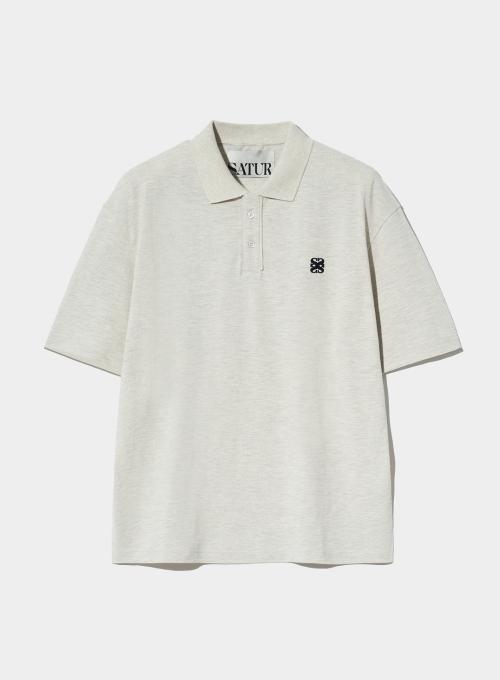 [7월 26일 예약배송] Basic Pique Polo T-Shirt - Melange Ivory