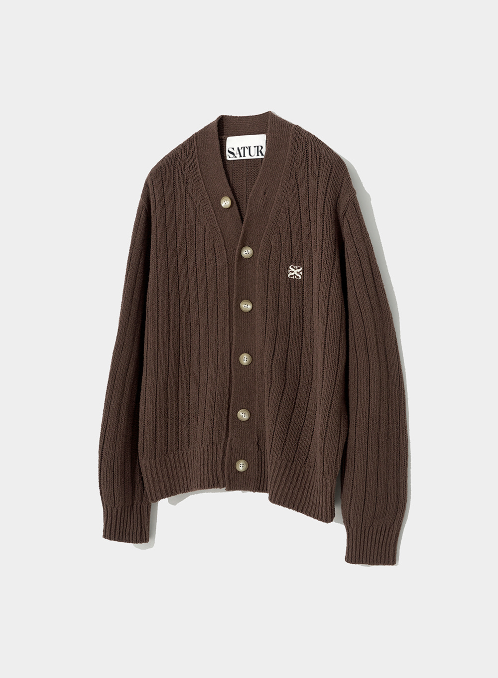 Faro Over Size Boucle Cardigan - Heritage Brown
