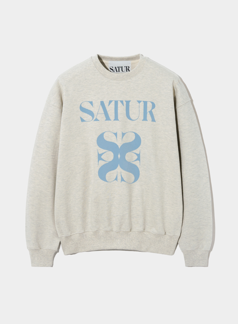 [3월 31일]Satur All Day Sweatshirts - Melange Ivory Blue