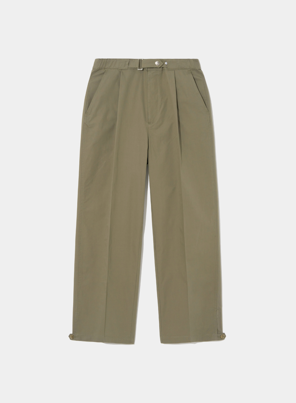 Hague Belted Banding Pants - Khaki Brown