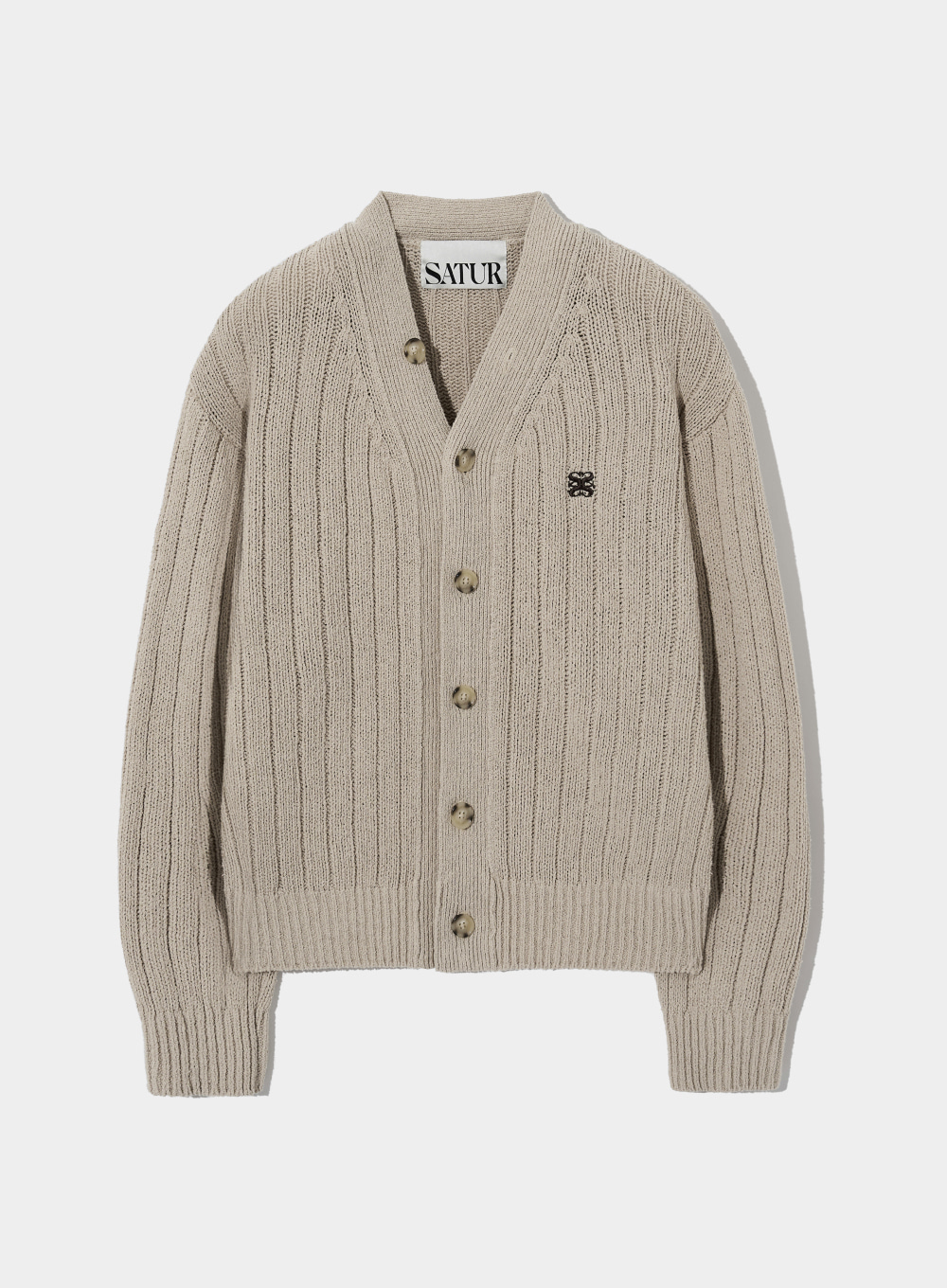 Faro Over Size Boucle Cardigan - Soft Beige