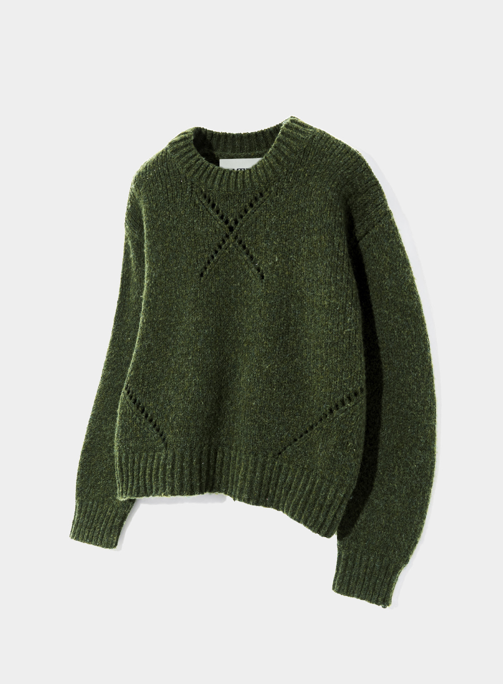 Cardiff Wool Blend Pullover Knit - Olive Khaki