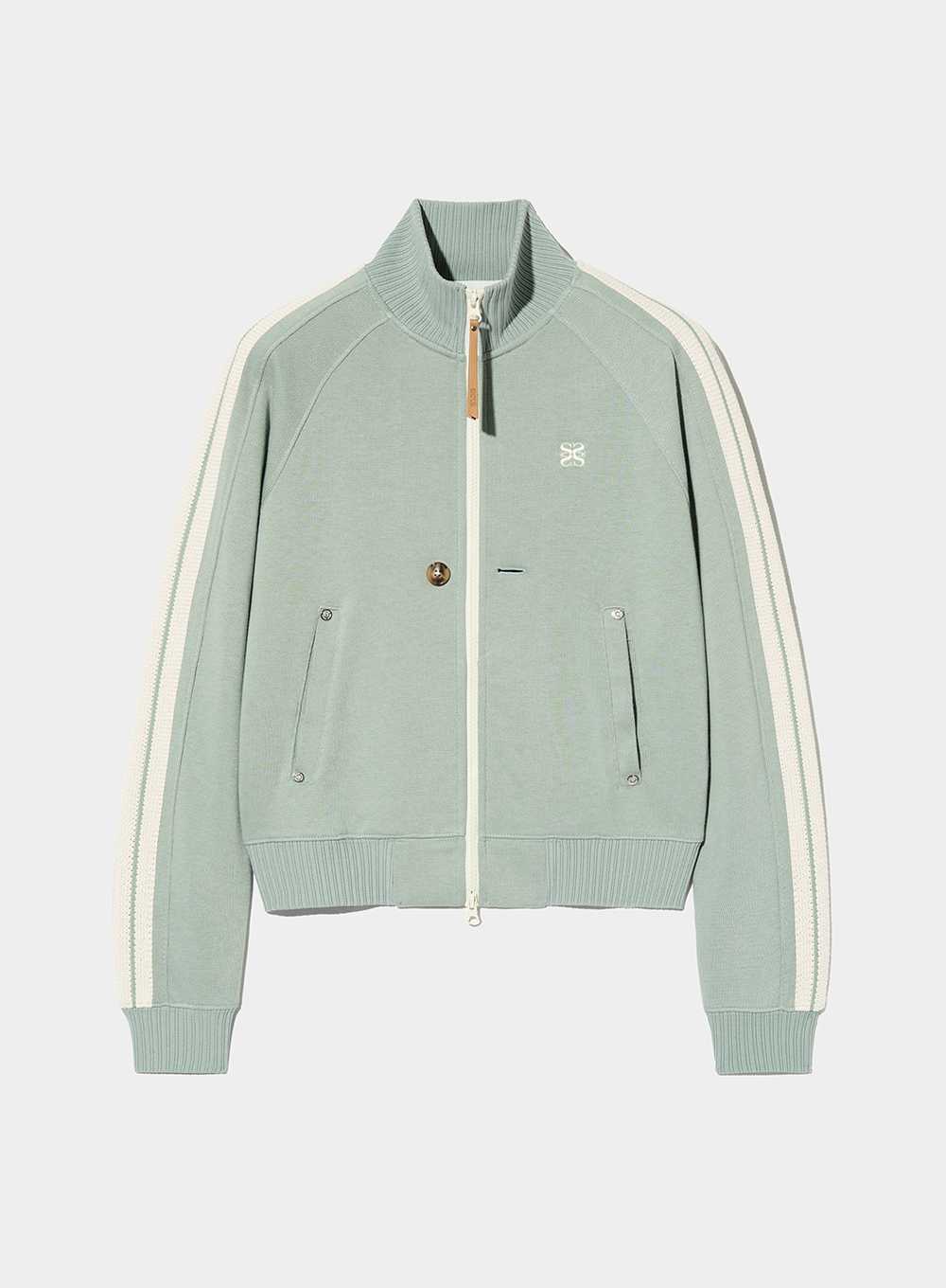 (W) Lawton All Day Track Zip-Up Jacket - Olive Mint
