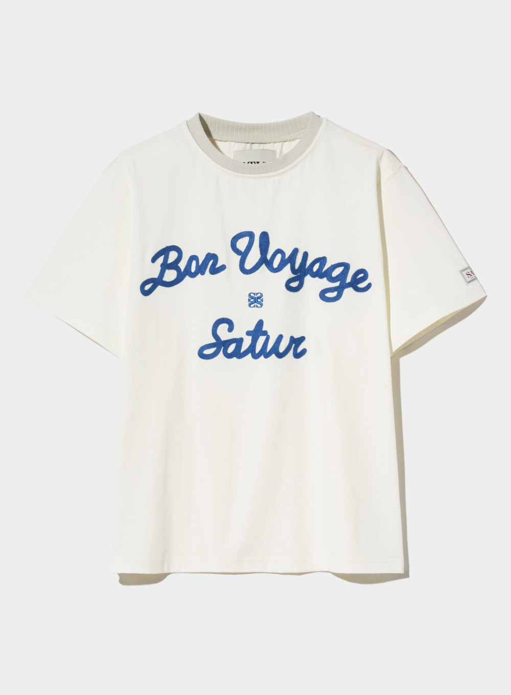 Satur Logo Voyage T-Shirts - Ivory Blue