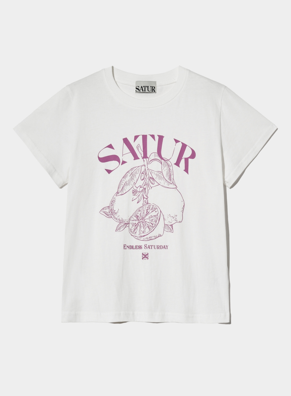 [익스클루시브] [5월 7일 예약배송] (W) Cafri Citron Drawing Summer Graphic T-Shirts - Magenta Purple