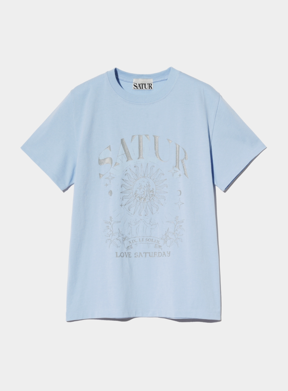 (W) Tarot Graphic T-Shirt - Light Blue